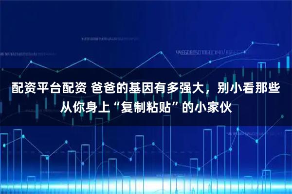 配资平台配资 爸爸的基因有多强大，别小看那些从你身上“复制粘贴”的小家伙